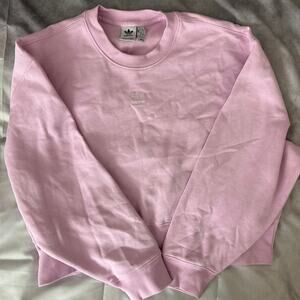 Women's Adidas Pink Trefoil Logo Crewneck Sweatshirt- Size M